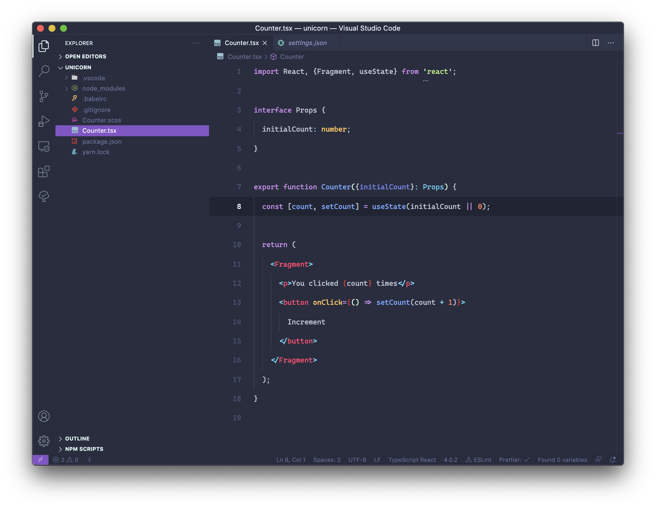 Palenight VS Code Theme