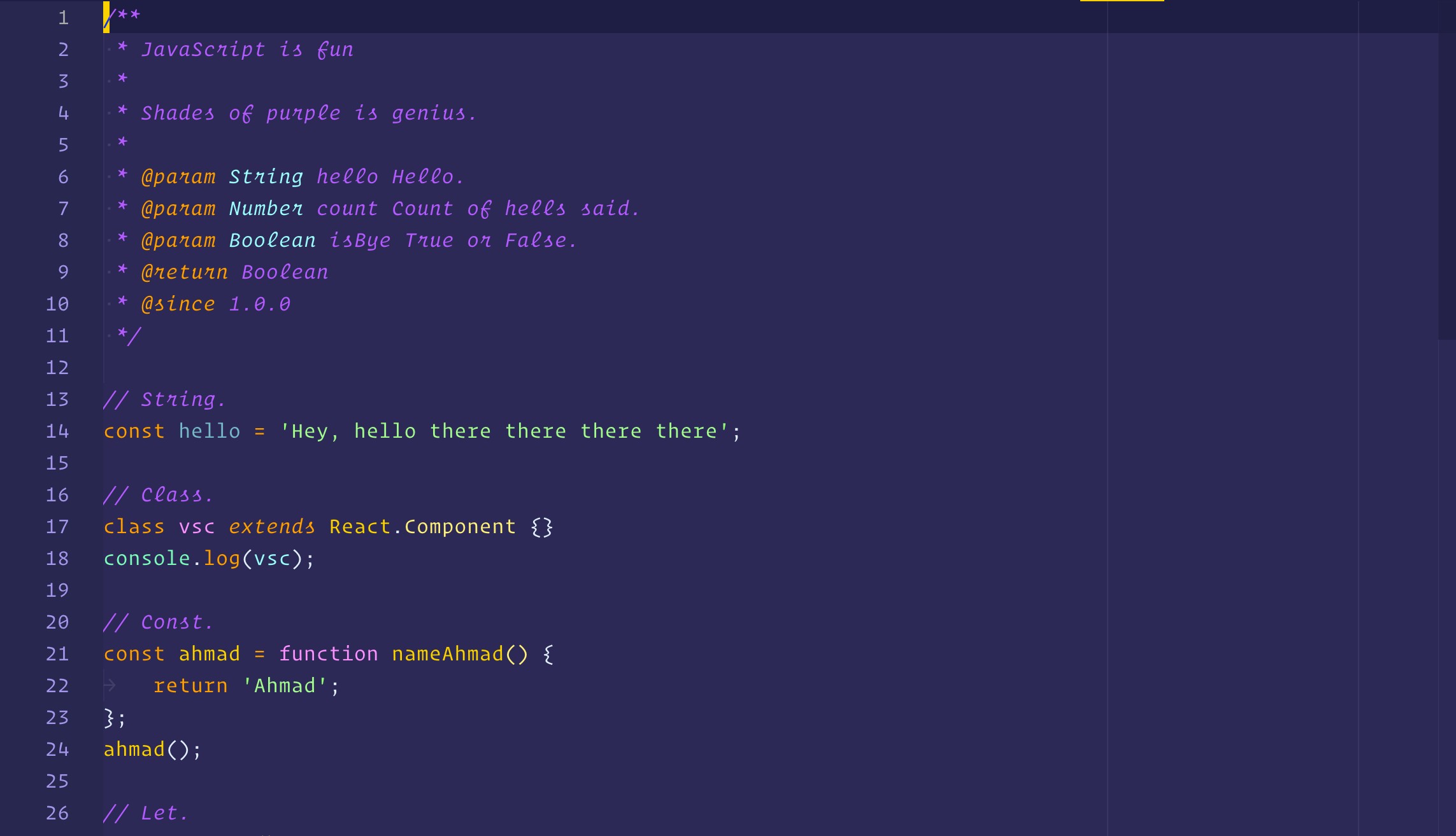 Shades Of Purple VS Code Theme